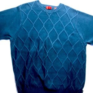 Izod Men's Blue Knit Long Sleeve Pullover Sweater Size M